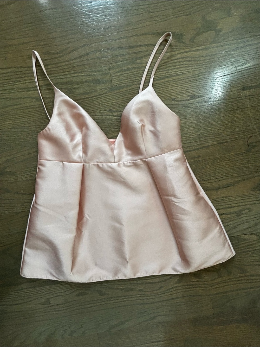 Topshop Women's Light Pink Heavy Satin Top size 6